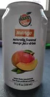 İçindeki şeker miktarı Naturally flavored mango juice drink