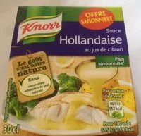 Amount of sugar in Sauce Hollandaise