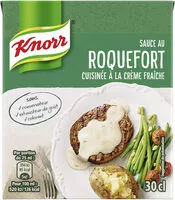 Amount of sugar in Knorr Les Moments Gourmets Sauce Chaude Roquefort Cuisinée à La Crème Fraîche Brique 30cl