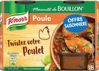 Suhkru kogus sees Knorr Bouillon de Poule Offre Saisonnière 8 Capsules