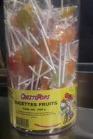 Sucre et nutriments contenus dans Crestipops