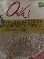 Количество сахара в Piadina integrale biologica fresca