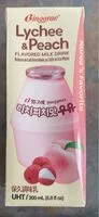 Sokerin määrä sisällä Lychee&peach milk drink