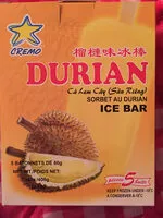 Zuckermenge drin Durian ice cream bar