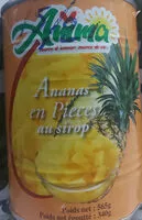 Amount of sugar in ananas en pièces au sirop
