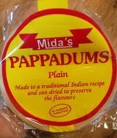 Suhkru kogus sees Pappadums
