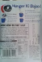 चीनी की मात्रा Manchow instant soup