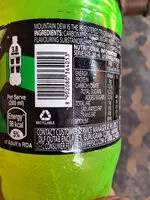 Suhkru kogus sees Mountain Dew