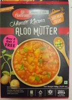 İçindeki şeker miktarı Haldirams Minute Khana Aloo Mutter 300G