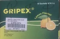 Sucre et nutriments contenus dans Gripex