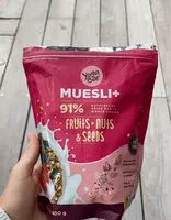 İçindeki şeker miktarı Muesli: fruits + nuts & seeds