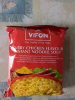 Zuckermenge drin Curry chicken flavour instant noodle soup