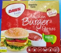 含糖量 chicken burger patties