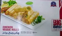 İçindeki şeker miktarı Chicken Veggie Rolls