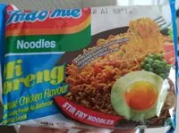 Jumlah gula yang masuk Noodles Mi Goreng Barbeque Chicken Flavour