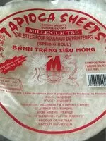 Sucre et nutriments contenus dans Tapioca sheets