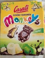Suhkru kogus sees Schoko Bananen Monkeys, Apfel