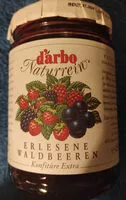 入っている砂糖の量 Erlesene Waldbeeren Konfitüre Extra