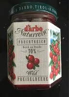 含糖量 Wild Preiselbeere Marmelade