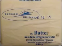 Zucker und Nährstoffe drin Sennerei hittisau