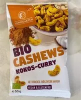 Amount of sugar in Cashews kokos-curry