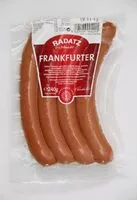 Suhkru kogus sees Frankfurter