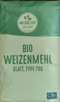 Sokerin määrä sisällä BIO Weizenmehl glatt Type 700