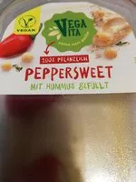 入っている砂糖の量 Peppersweet mit Hummus gefüllt