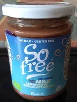 Suhkru kogus sees So Free Organic Dairy Free Milk Alternative Chocolate Spread