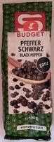 Suhkru kogus sees Pfeffer schwarz, ganz
