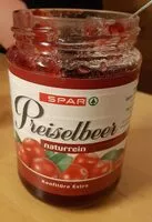 含糖量 Preisenbeer naturrein Konfitüre extra