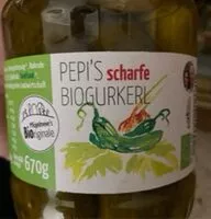 Sokerin määrä sisällä Scharfe Biogurkerl
