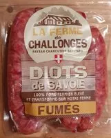 Zuckermenge drin Diots de Savoie fumés