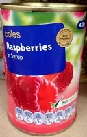 Raspberries in syrup