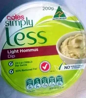 Quantité de sucre dans Simply Less - Light Hommus Dip
