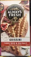 İçindeki şeker miktarı Grissini 3 Seed & Sea Salt