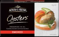 İçindeki şeker miktarı Always Fresh Oysters Preserved in Oil