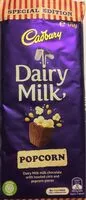 Quantité de sucre dans Dairy Milk popcorn