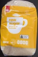 Sokerin määrä sisällä Raw sugar