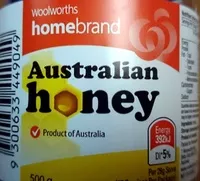 चीनी की मात्रा Australian Honey