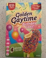 Zuckermenge drin Golden gaytime birthday cake