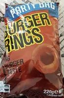 糖質や栄養素が Burger rings