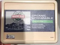 Jumlah gula yang masuk Organic spread unsalted