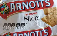 Sokerin määrä sisällä Arnott's Nice