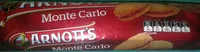 Sokerin määrä sisällä Arnott's Monte Carlo Biscuits 250G