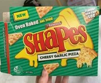 Sokerin määrä sisällä Shapes cheesy garlic pizza