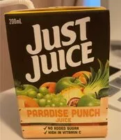 Количество сахара в Just Juice Paradise Punch