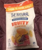 入っている砂糖の量 The Natural; Fruity Chews
