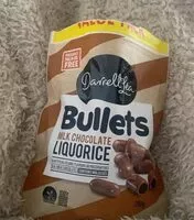 Количество сахара в Bullets milk chocolate liquorice