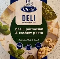 Количество сахара в Home style dip - basil, Parmesan & cashew pesto